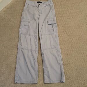 Hollister Womens Light Gray Cargo Pants